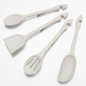Cook's Essentials Set of 4 Silicone Utensils - Grey K51989 -